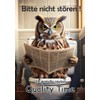 Blechschild Humor Aluminium 20x30cm - auf der Toilette mit Zeitung