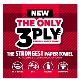 Brawny Tear-A-Square Paper Towels,6 Double Rolls=12 Regular Rolls 3 Sheet Sizes