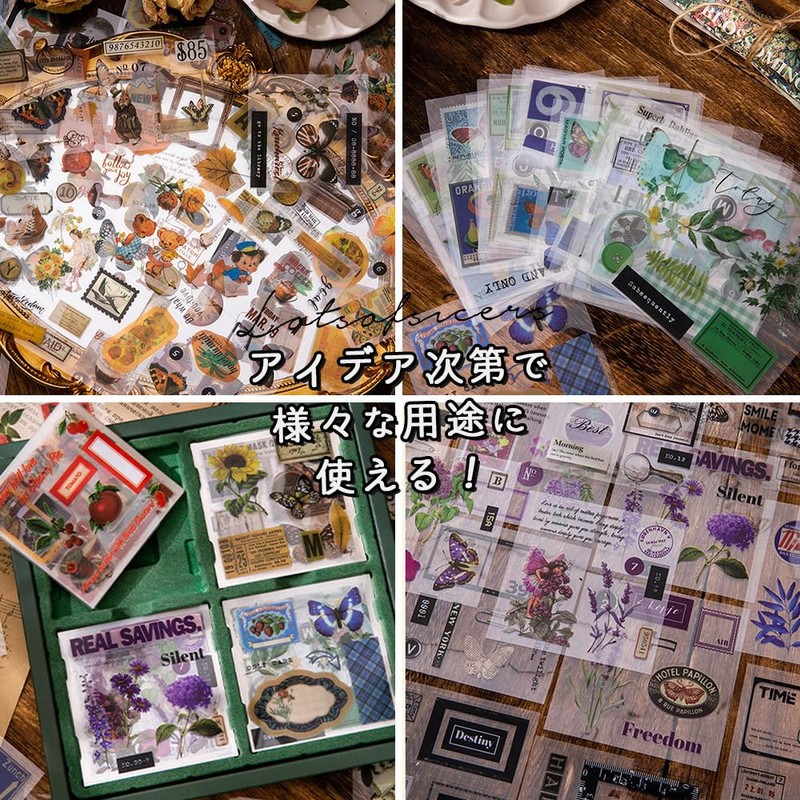 moin moin Stickers Stickers Bulk Set of 100 Clear Transparent