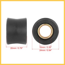 BULLSPANN Motorcycle Rear Shock Bushing Shock Absorber Bush Shock Absorber Cushion Rubber Ring 2pcs 10mm Replacement Parts Accessories Replacement