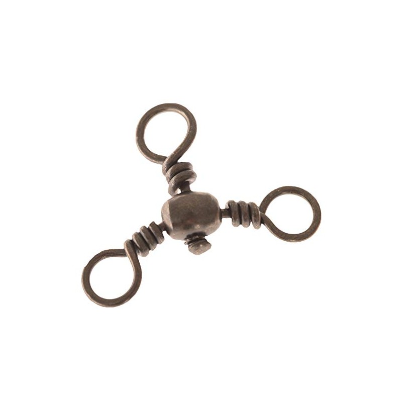 Mustad Mini 3-Way Cross Barrel Canal Swivels Size 2/0 Qty