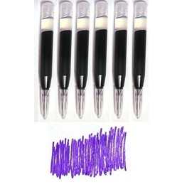 6 - Ion Gel Ink Refill [Bulk Packing] Compatible With Cross Roadster, Vice, Penatia Gelicious, and Matrix Pens, Smooth Flow Ink, (BULK PACKED) (Purple)