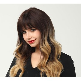 Hairdo Trendy Fringe Just Bangs Hairpiece Add-On by (Black gradient gold, One size)