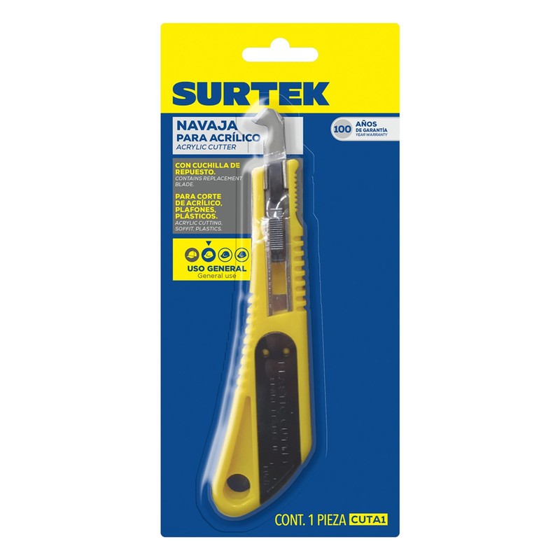 Surtek CUTA1 Cortador para Acrílico Navaja Reemplazable