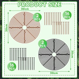 Joycabin 4 Stück Blumentopfgitter, 30cm Blumentopf Gitter, Pflanzenschutz Katze, Pflanzenschutzgitter, Pflanzenblumenschutz für Kinder Haustiere, Blumentopfschutz Katzen Blumentopfständer