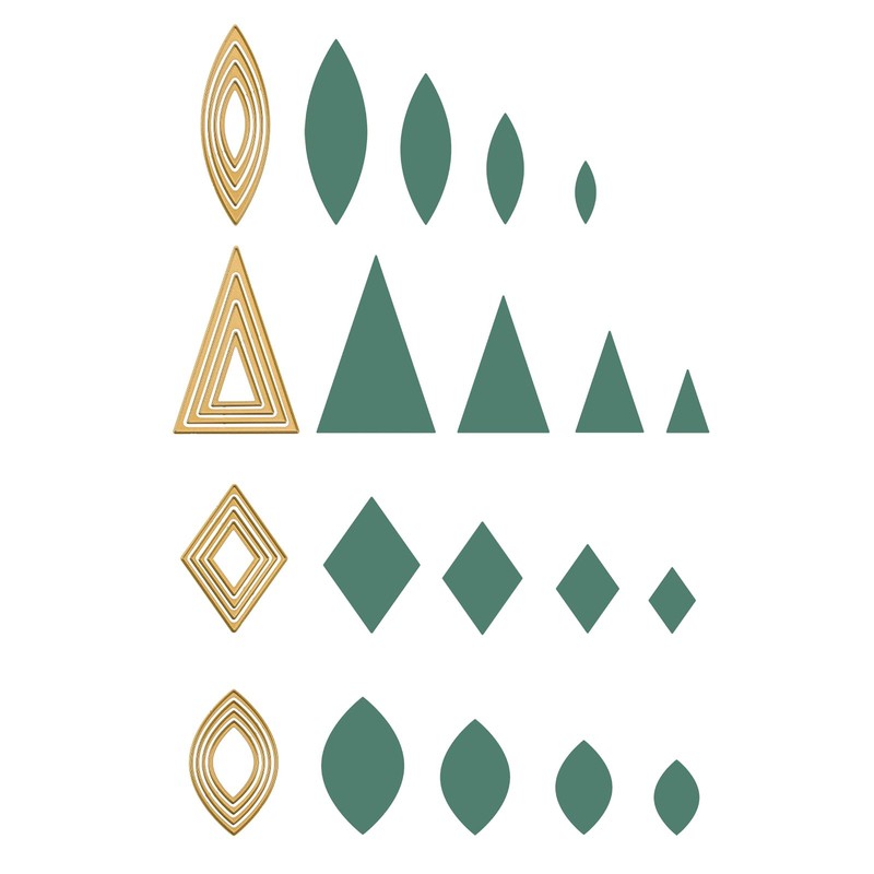 Vaessen Creative Cutting Dies Set - Basic Shapes - 16