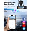Vasip 4K Dash Cam Front and Rear Inside, 5GHz WiFi,