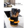 Nucookery 360°Rotating Utensil Holder, 7.2" Kitchen Utensil Crock, Ceramic Cooking