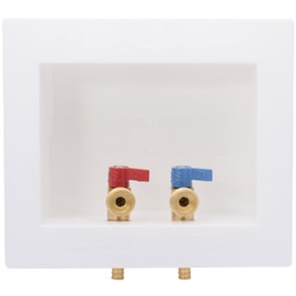 SharkBite 1/2 Inch x 3/4 Inch MHT Washing Machine Outlet Box, Crimp Connections Brass Plumbing Fittings, PEX Pipe, Copper, CPVC, 25739