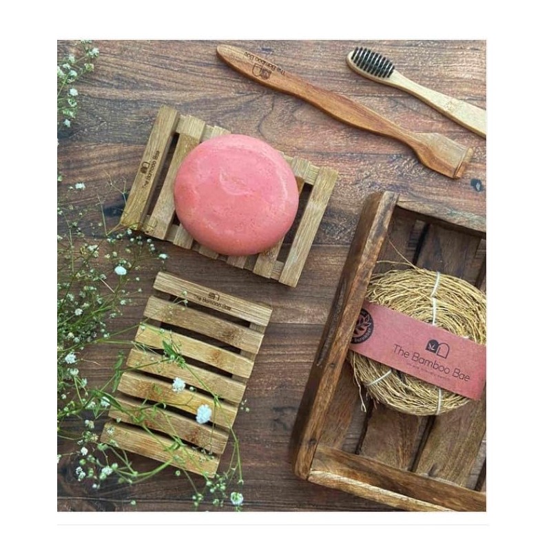 Kandid Natural Bamboo Soap Dish - Eco-Friendly Soap Holder with
