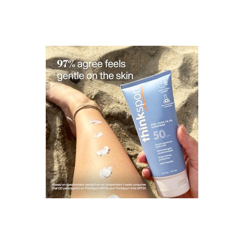 Thinksport Sunscreen SPF 50+, 6 Ounce