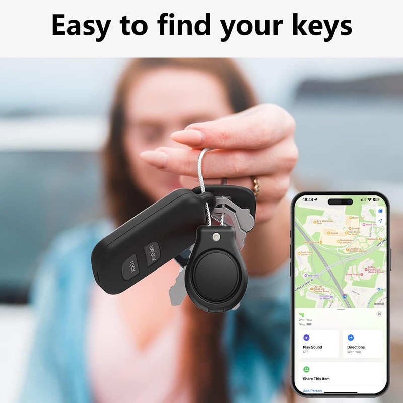 YiDiatnSy Waterproof AirTag Keychain Holder, Air Tag Lock Case Key