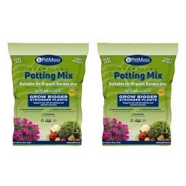 PittMoss Plentiful Eco-Friendly, Organic, Peat-Free Potting Mix, 10 Quarts (Pack of 2) - for Gardens, Houseplants, Mulching & More - Made in USA from Recycled Paper