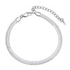 GoldChic Herringbone Chain Ankle Bracelets, Stainless Steel 5mm Flat Link