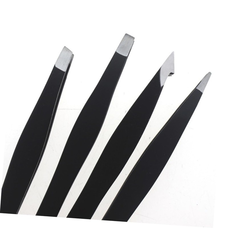 Ipetboom Pcs Stainless Steel Eyebrow Tweezers Set Slant Flat Angled