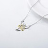 SIMONLY Celtic Knot Angel Pendant Necklace 925 Sterling Silver Celtic