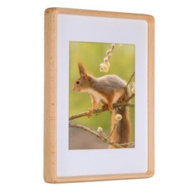 TEYCLZORE A4 Natural Wood Photo Frame, Natural Beech Wooden Frame, 21x29.7cm Picture Frames, for Wall-Mount & Tabletop Display Home Decor Photo Frames