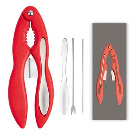 ADORAMBLING Crab Crackers and Tools Multifunctional Crab Leg Crackers Efficient Lobster Crackers Sturdy Seafood Crackers and Tools Portable Lobster Crackers and Picks Set Crab Claw Crackers Red