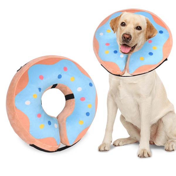 Niuoppy Inflatable Dog Collar for After Surgery, Pet Inflatable Collar