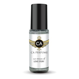 CA Perfume Impression of Love Story For Women Replica Fragrance Body Oil Dupes Alcohol-Free Essential Aromatherapy Sample Travel Size Concentrated Long Lasting Attar Roll-On 0.14 Fl Oz/4ml-X1