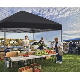 ABCCANOPY ABCCANOPY Pop Up Canopy - Outdoor Patio Portable Canopy Tent Heavy Duty for Backyard and Deck with 4 Sandbags(Black, 10x10)