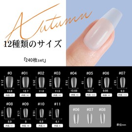 JANLOFO 240pcs Nail Tips Ballerinas Ultra Thin Natural Fit Nail Tips Short Clear False Nails Short Nail Art (Short Ballerina)