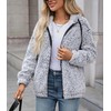 Vipwest Womens Oversized Polar Fleece Jackets Winter Plain Casual Cozy