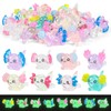 NeusWonder 32PCS Mini Axolotl Figures 8 Colors Luminous Resin Mini