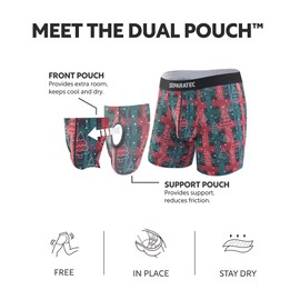 Separatec Mens Underwear Novelty Boxer Briefs Breathable Rayon Made from Bamboo Underwear Men(M,Christmas Theme)