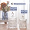 rejomiik Qtip Holder Glass Apothecary Jars with Lid Bathroom Accessories