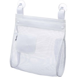 Yamazaki Industries 3367 Storage Bag, Bath Toy Bag, Square, White