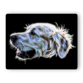Fractal Artworks Golden Retriever Metal Wall Plaque with Fractal Art Design S1N1
