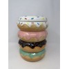ELEMENTS NEW Large Ceramic Stacked DONUT COOKIE JAR Sprinkles Decor