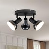 LTBLIGHT Black Track Lighting, 3-Head Adjustable Complete Track Lighting Kits,Metal