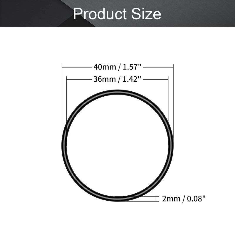 Othmro 10Pcs O-Rings, Nitrile Rubber Washers Seal Ring with 40mm