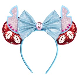 bianbaistar Cute Alien Mouse Ear Headband with Glitter and Bow – Perfect for Parties, Birthdays, and Fun Dress-Up