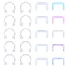 Crdifu 20pcs Plastic Horseshoe Septum Retainer 1.2mm Nose Ring Bioflex