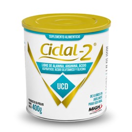 Ciclal-2 Suplemento Alimenticio Libre de Alanina, Arginina, Ácido Aspártico, Ácido Glutámico y Glicina UCD Producto en Polvo con 400 gr. De 8 años en 