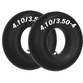 2 x Inner Tube 4.10/3.50-4 Inner Tube Tyre 4.10 3.50-4 Wheelbarrow Inner Tube with TR87 Angle Valve Tyre Tube for Wheelbarrows, Hand Trolleys, Garden Trailers, Lawnmowers
