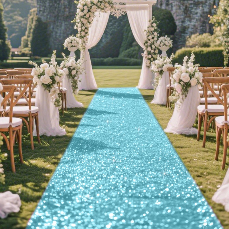 Glitter Carpet Runner for Party -200 GSM Thickness Non-Woven Fabric
