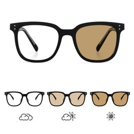 Feisedy B1165 Blue Light Cut Sunglasses, TAC Lens, UV400, Fashion, TR90, Unisex, Blue light cut · Tarnish brown lens