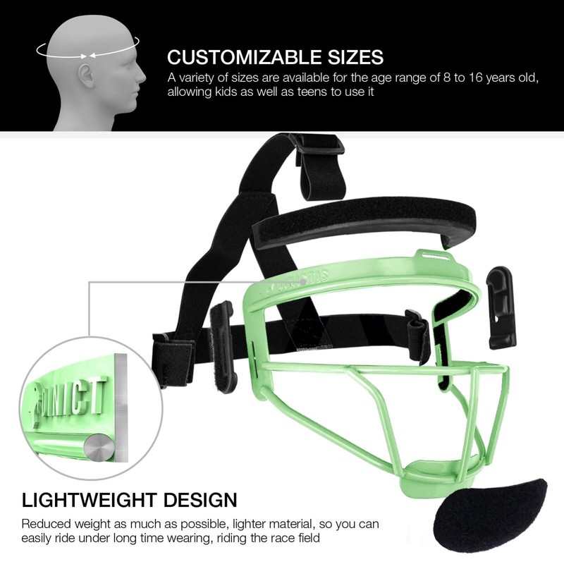 Dinictis Softball Face Mask, Lightweight, Comfortable, with Wide Field Vision,