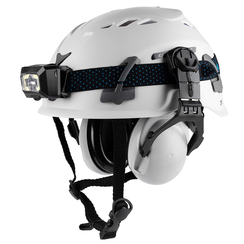 Climbing Helmet Cycle Safety Helmet with Headlamp Earmuff Taillight Attachment