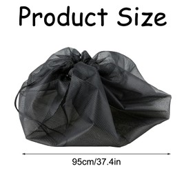 Bojueahaw Rain Barrel Mesh Cover,95 cm Adjustable Rain Barrel Net,Rain Butt Net with Drawstring,Rain Collector Protector Covers,Anti Mosquito Leaves Falling