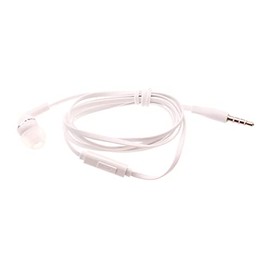 Mono Headset Earphone w Mic Wired Earbud 3.5mm Single Headphone Hands-Free Microphone White Compatible with TCL 20S, 20 SE, Pro 5G