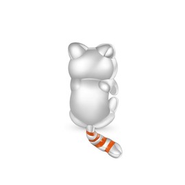 GNOCE Charm Bead Cute Red Panda Charm 925 Sterling Silver Bead Charms for Bracelet Jewellery Gift for Woman Fit Bracelets / Necklace, Silver