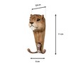 Wall Hooks, Animal Heads with 2 Hooks Each, Wooden Coat