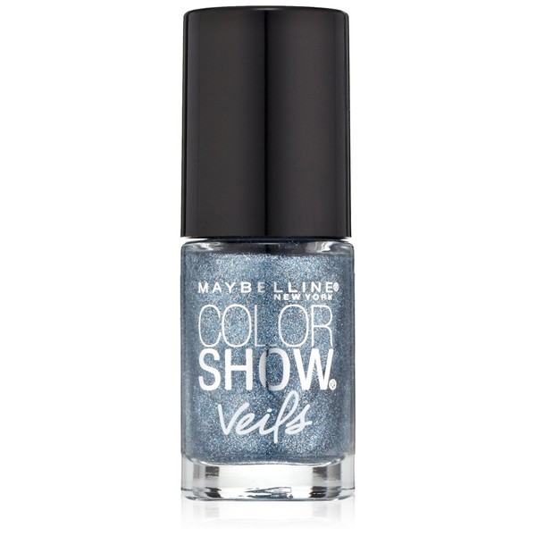 Maybelline New York Color Show Veils Nail Lacquer Top Coat, Blue Glaze, 0.23 Fluid Ounce