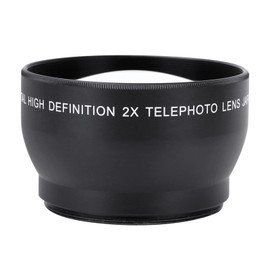 52mm 2X HD Teleconverter Telephoto Lens for 52mm Cameras, Double Zoom, Easy Installation and Removal