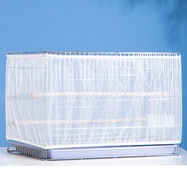 Birdcage Cage Cover Mesh Cover Dust Proof Spill Stretch Breathable Washable (L)